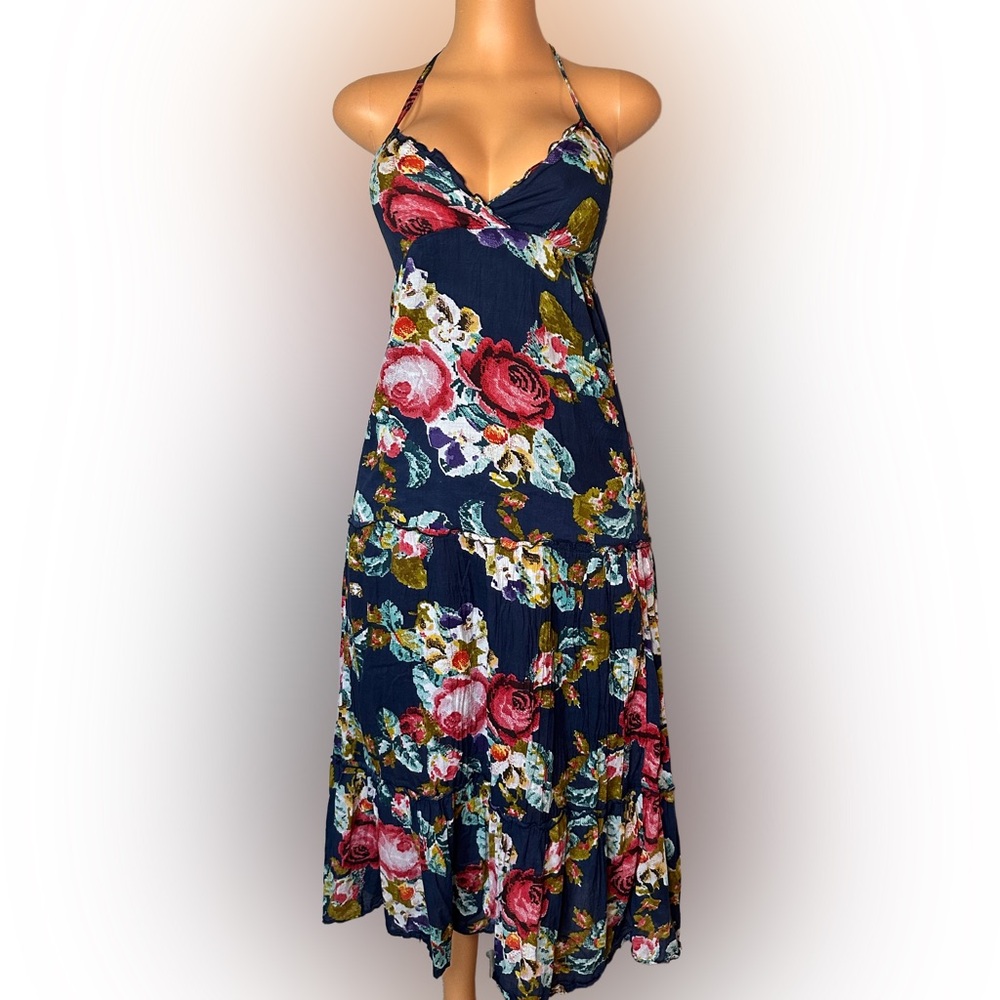 Forever 21 Navy Floral Maxi Dress - Picture 3 of 5